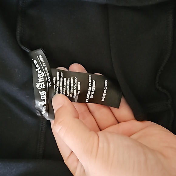 Black biker shorts with skull rhinestone accent - Picture 4 of 4